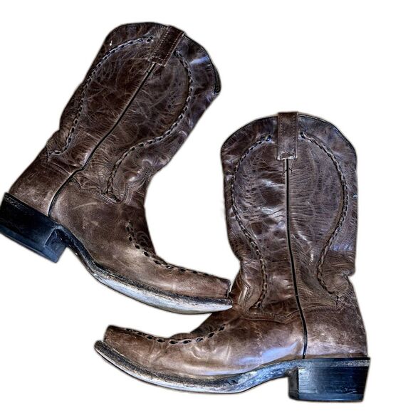 Dan Post Cowboy Boots Leather Brown Western Rodeo Festival Rancher Men\'s 9D main image 6